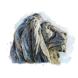 Oamaru Lion (Profile) - AS Colour Mens Stencil Hoodie Design