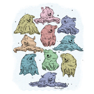 Orville Sprout, the Mini Jet - Riso - AS Colour Mens Staple Plus Tee Design