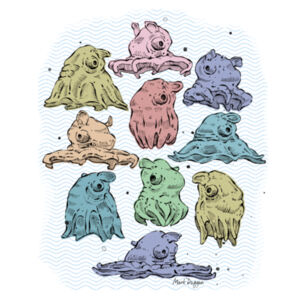 Orville Sprout, the Mini Jet - Riso - AS Colour Mens Staple Minus Tee Design