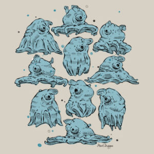 Orville Sprout, The Mini Jet - Riso Blue - AS Colour Kids Supply Hoodie Design