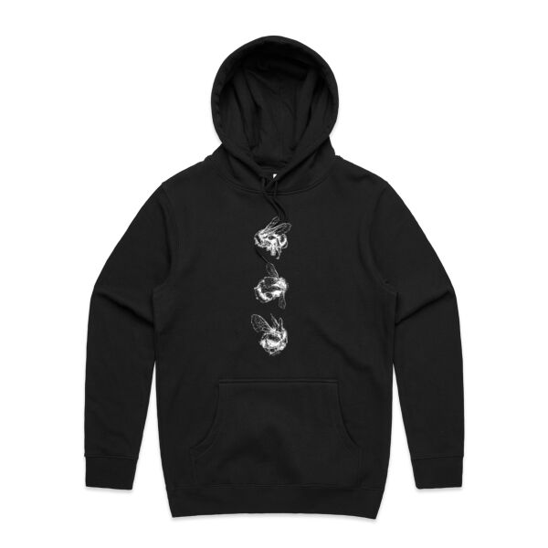 Bee Trio (Negative) - AS Colour Mens Stencil Hoodie Thumbnail