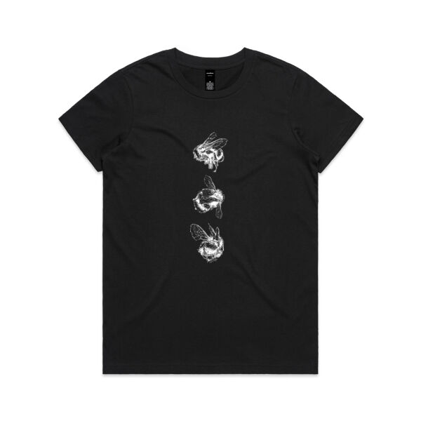 Bee Trio (Negative) - AS Colour Womens Maple Tee Thumbnail