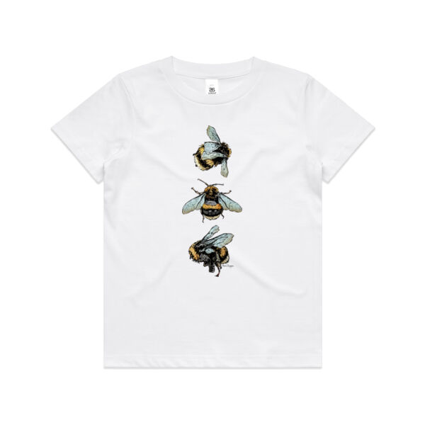 Bee Trio (Colour) - AS Colour Kids Youth T shirt Thumbnail