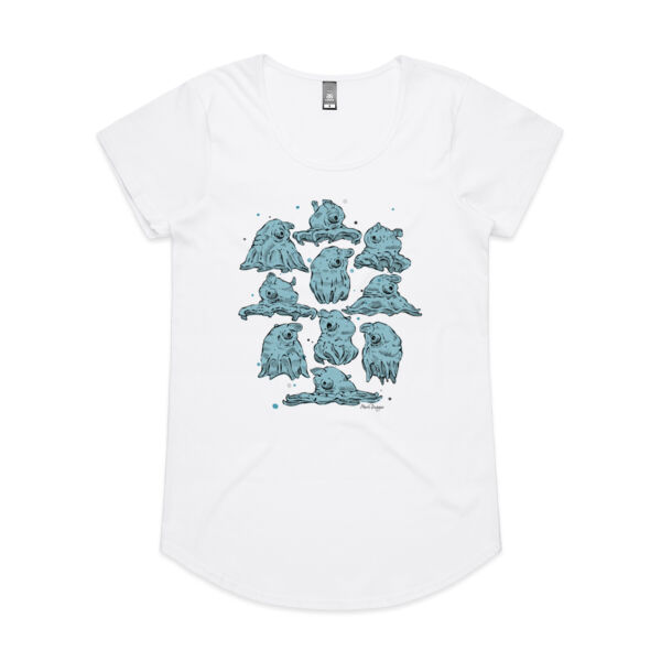 Orville Sprout, The Mini Jet - Riso Blue - AS Colour Womens Mali Tee Thumbnail